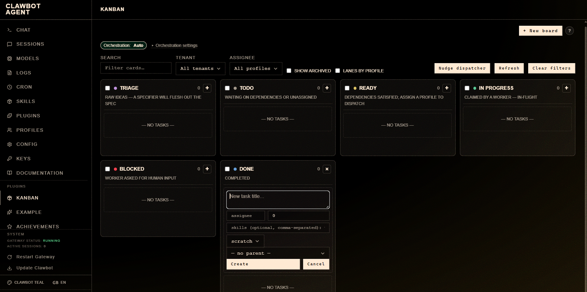 Pipeline view for a multi-role feature